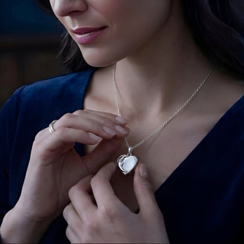 Anmoria Moon Locket Necklace