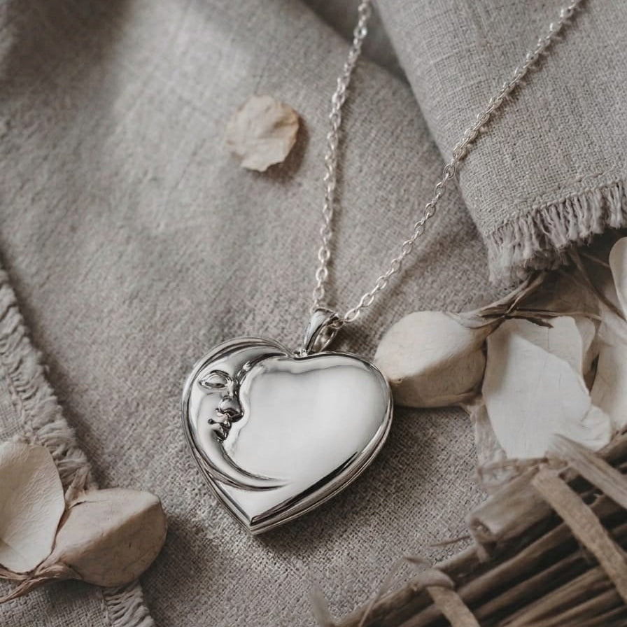 Anmoria Moon Locket Necklace