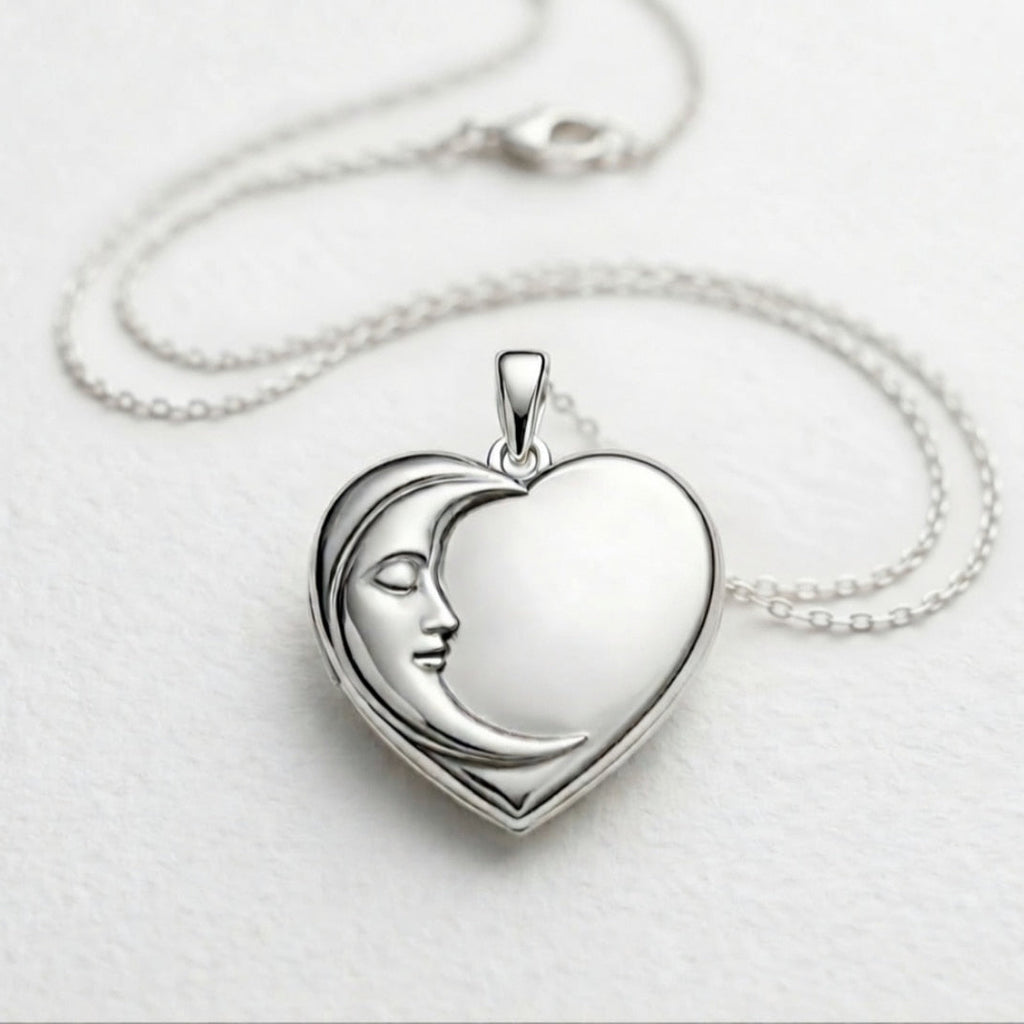 Anmoria Moon Locket Necklace