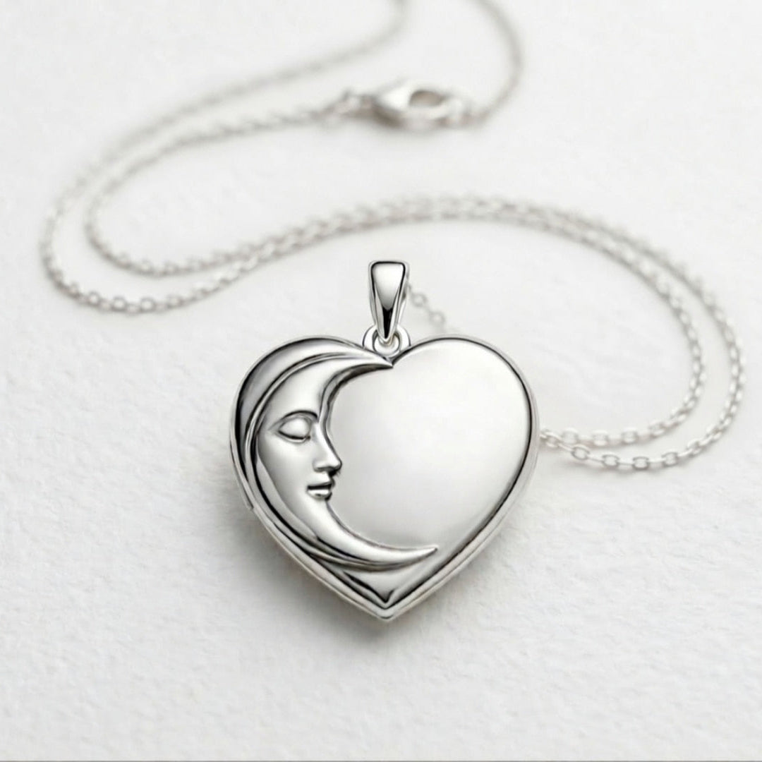 Anmoria Moon Locket Necklace