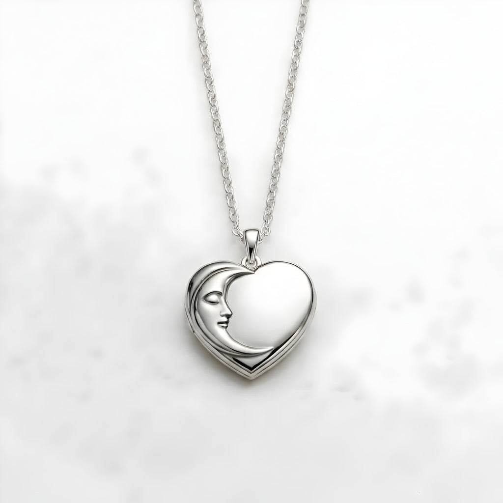 Anmoria Moon Locket Necklace