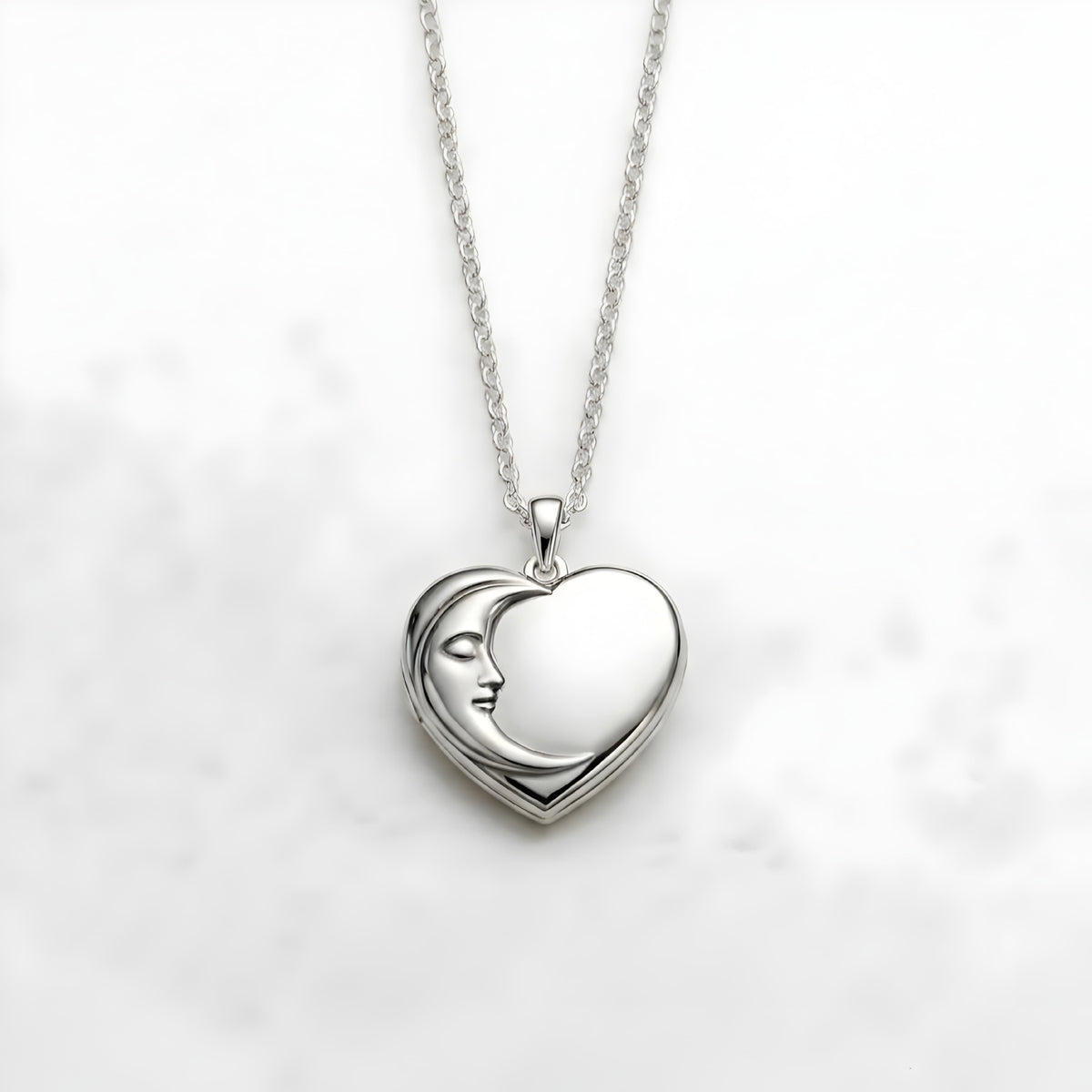 Anmoria Moon Locket Necklace