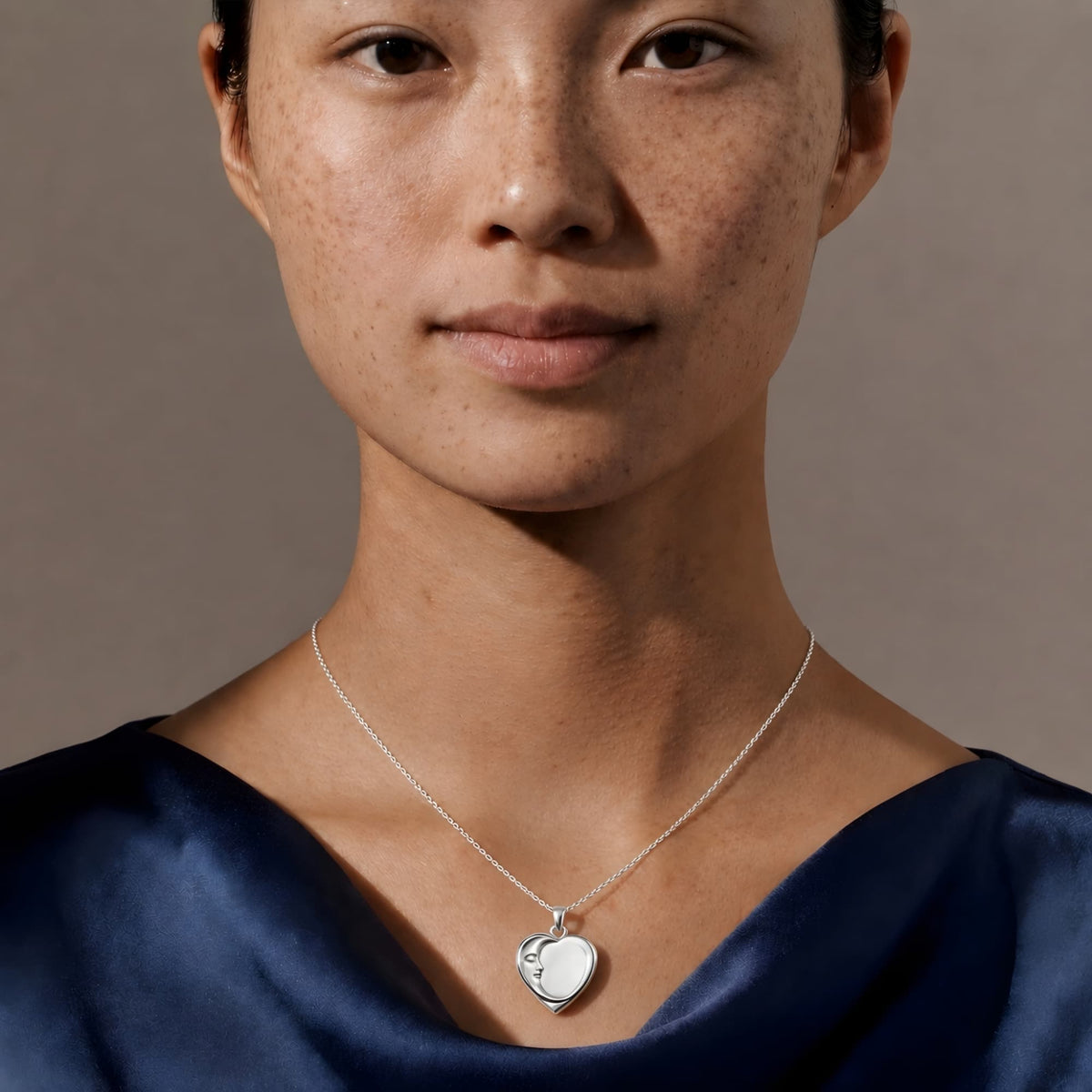 Anmoria Moon Locket Necklace